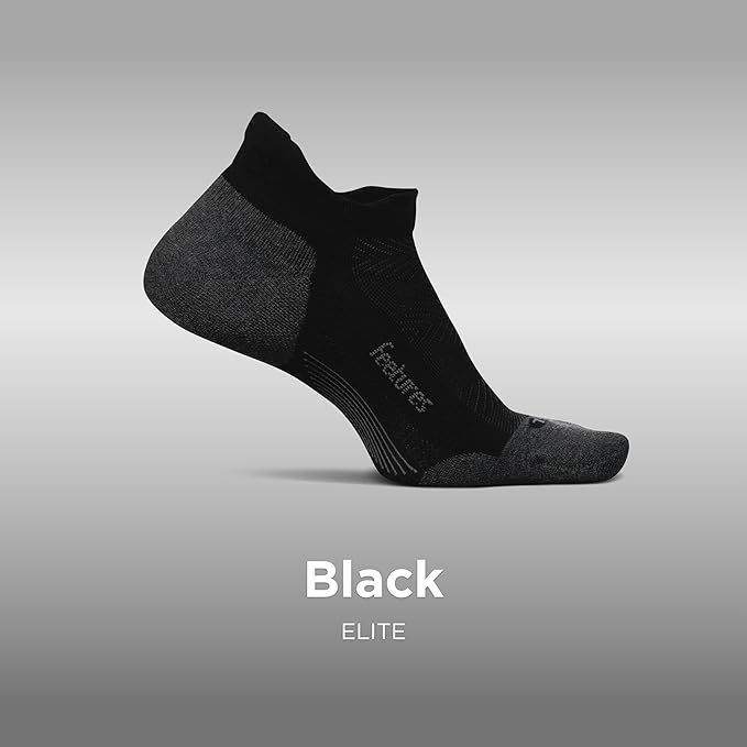 Feetures Elite Max Cushion No Show Tab Ankle Socks - Sport Sock with Targeted Compression