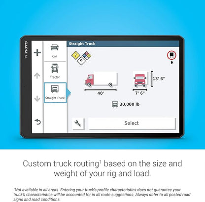 Garmin dēzl OTR1000 (Renewed), 10-inch GPS Truck Navigator, Easy-to-read Touchscreen Display, Custom Truck Routing and Load-to-dock Guidance