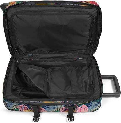 EASTPAK Tranverz S – 42L Large Wheeled Luggage with Dual Compartments, TSA Lock, Compression Straps & Smooth-Wheeling System, Brize Retro Navy