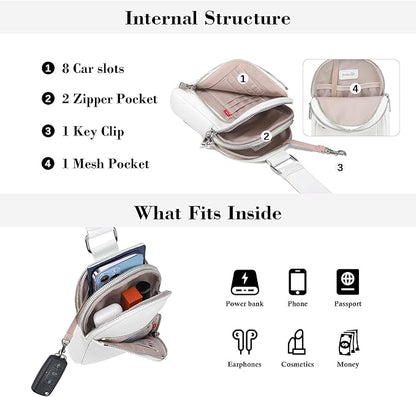 INICAT RFID Blocking Sling Bag,Anti Theft Crossbody Bags for Women,Travel Gifts Cross Body Purses Vegan Leather