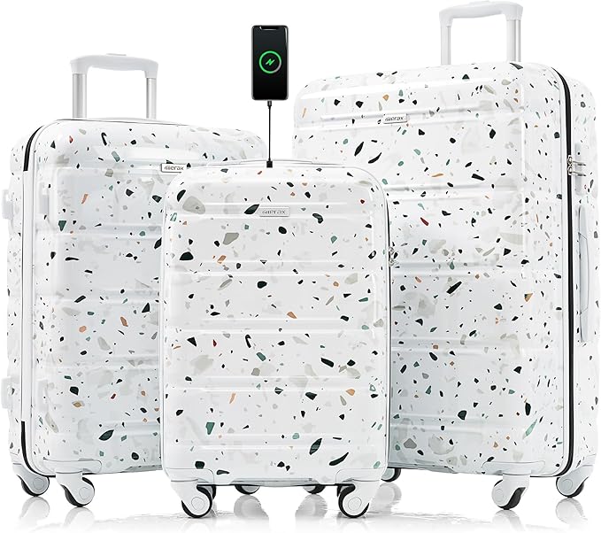 3 Piece ABS Hardshell Luggage Sets – Lightweight, Tough & Scratch-Resistant