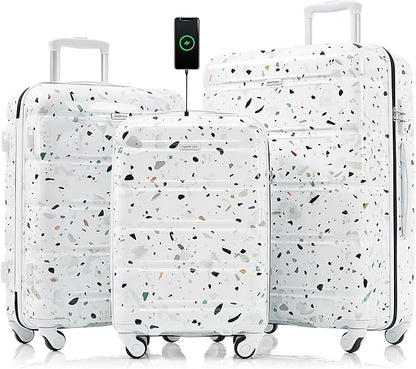 3 Piece ABS Hardshell Luggage Sets – Lightweight, Tough & Scratch-Resistant