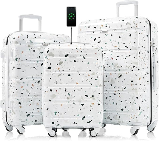 3 Piece ABS Hardshell Luggage Sets – Lightweight, Tough & Scratch-Resistant