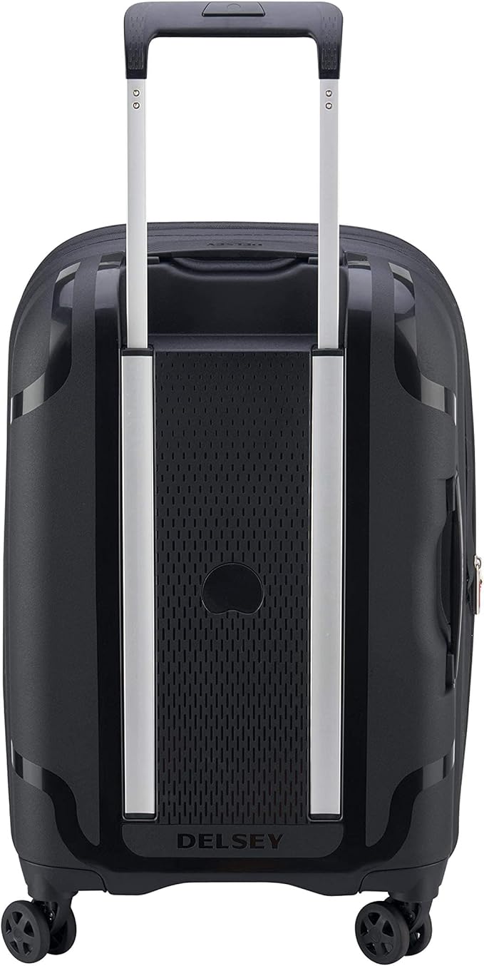 DELSEY PARIS Clavel Hardside Expandable Luggage with Spinner Wheels, Black, Carry-On 19 Inch