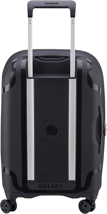 DELSEY PARIS Clavel Hardside Expandable Luggage with Spinner Wheels, Black, Carry-On 19 Inch