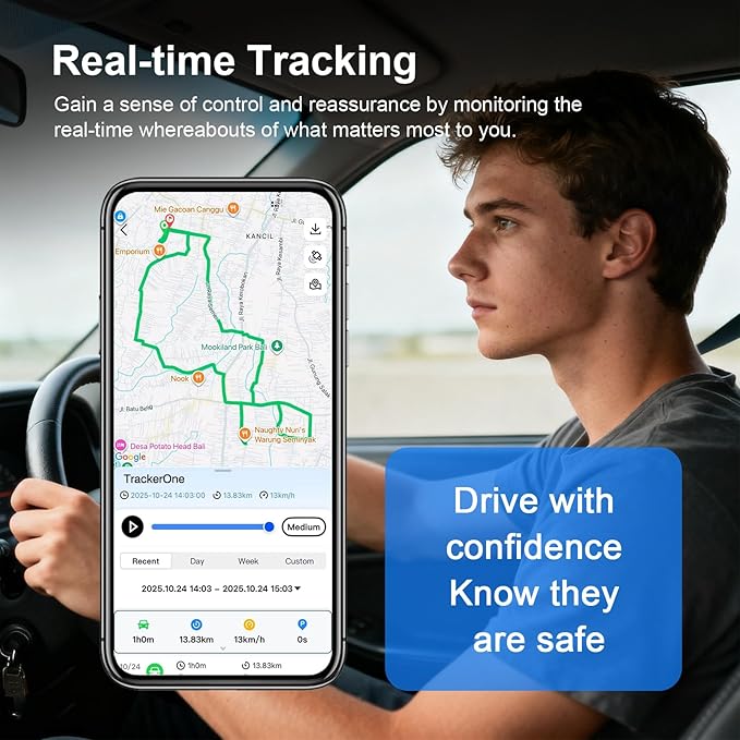 GPS Tracker for Vehicles&Car&Kids,Subscription Needed 4G LTE Tracking Device Geo-Fencing Alerts Real-Time GPS Magnetic Hidden Tracker iOS & Android (2)