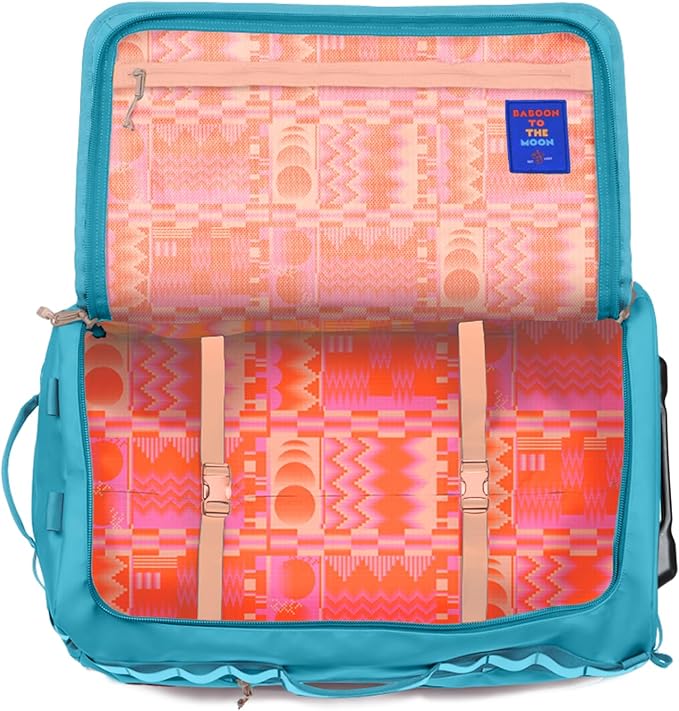 55L Rolling Duffle Bag with Wheels and Handle – Large Duffle Bag for Travel, Check In Luggage with Wheel, Rolling Suitcase, Travel Luggage, Suitcases with Wheels (Bluebell)