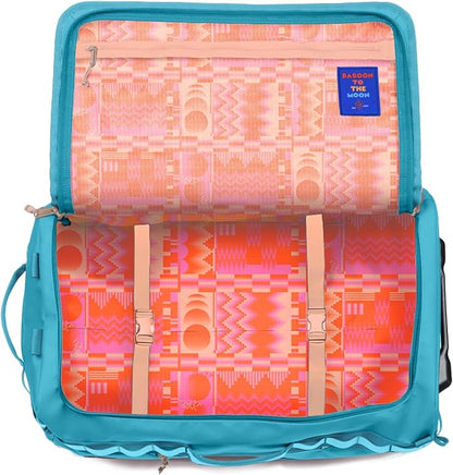 55L Rolling Duffle Bag with Wheels and Handle – Large Duffle Bag for Travel, Check In Luggage with Wheel, Rolling Suitcase, Travel Luggage, Suitcases with Wheels (Bluebell)