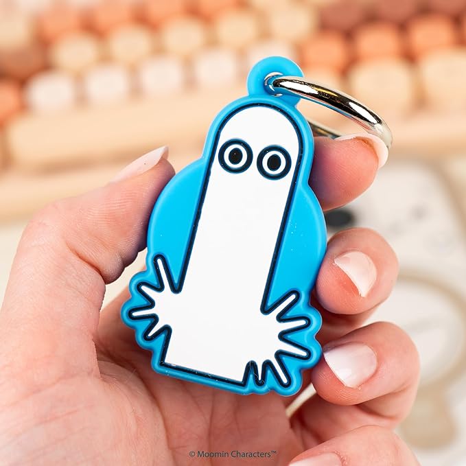 iFace Moomin Character Figure Case [Compatible with Apple AirTag] – Silicone Protective Keychain Cover [Carabiner Clip Included] – Hattifattener