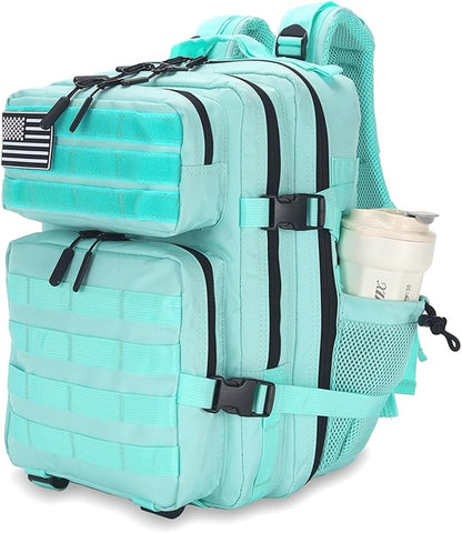 25L Tactical Backpack for Men and Women Military Backpack Small Assault Pack Molle Backpack Bug Out Bag Travel Rucksack Daypack (Mint Green)