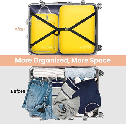 Cambond Compression Packing Cubes for Travel Women - Expandable Travel Bags Luggage Organizers Travel Essentials Compression Cubes for Travel Carry on Suitcases Organizer