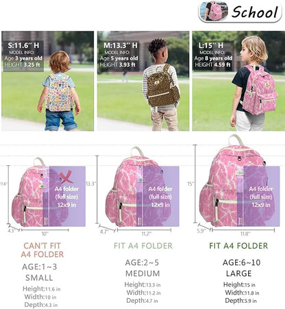 Kids Backpack for Girls: Girls Backpack 6-10 - Kindergarten Elementary School Bookbag for Girl