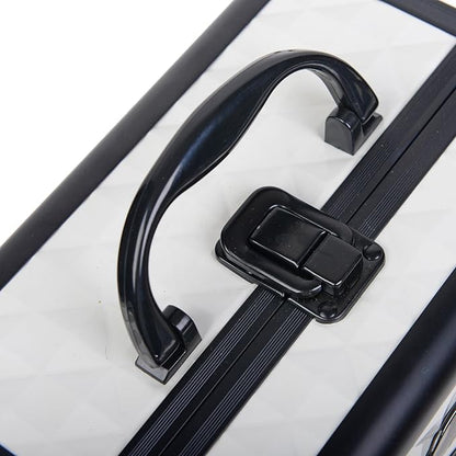 SHANY Chic Makeup Train Case Cosmetic Box Portable Makeup Case Cosmetics Beauty Organizer Jewelry storage with Locks, Multi trays Makeup Storage Box with Makeup Mirror - Peaceful