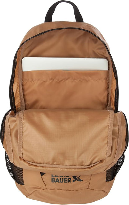 Eddie Bauer Stowaway Packable 20L Backpack-Made from Ripstop Polyester, Tobacco, One Size