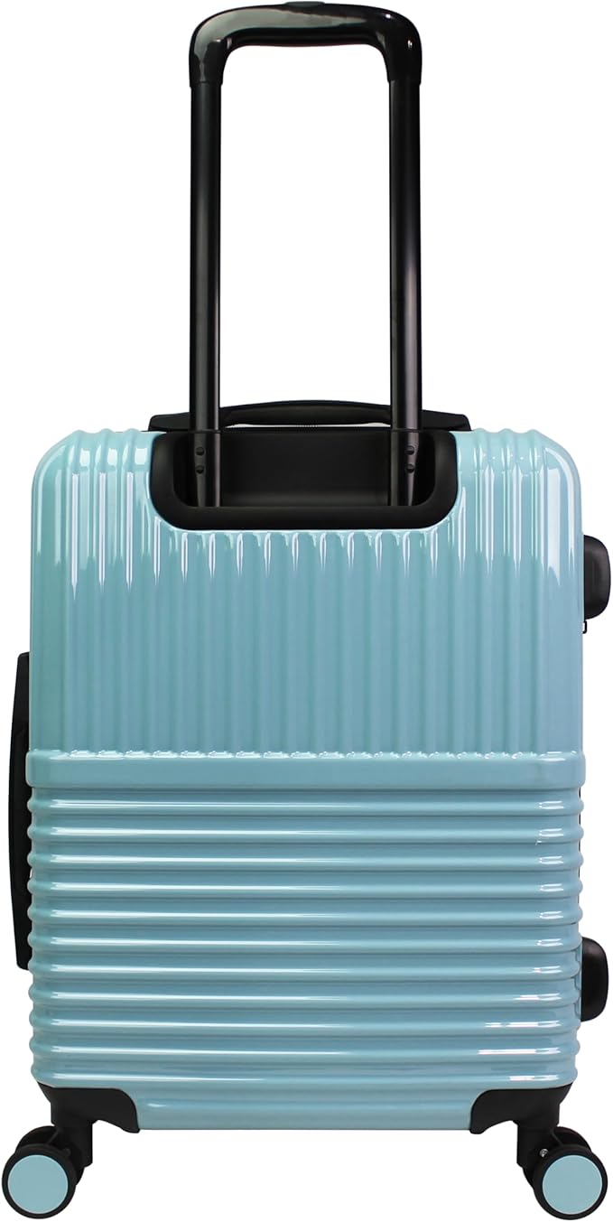 World Traveler Dejuno Tonal 20-Inch Carry-On Polycarbonate Lightweight Hardside Expandable Spinner Luggage Suitcase with TSA Lock - Glacier