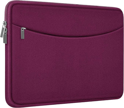 Laptop Case 15.6 inch, Shockproof Protective Laptop Cover Carrying Computer Bag with Accessory Pocket Portable Computer Sleeve Compatible with HP, Dell, Lenovo, Asus, Rose Red