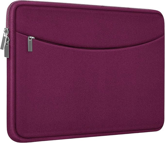 Laptop Sleeve Bag 14 inch, Shockproof Protective Laptop Cover Carrying Computer Bag with Accessory Pocket Portable Computer Case for 14" MacBook, HP, Dell, Lenovo, Acer, Rose Red