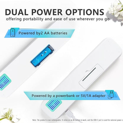 UV-C Toothbrush Sanitizer Case for Travel, Portable Sanitizer and Holder Universal Fits Electric and Manual Brush Heads, Smart Automatic Operation