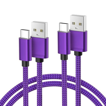 Basesailor USB Type C Charger Cable 6.6FT 2Pack,Charging Cord for Kindle Fire HD 10 9th,8 10th 2020,Paperwhite 2021 11th Generation,iPad Air Mini 7,Samsung A53 Z Flip Fold 5,iPhone 17 16 16e Pro Max