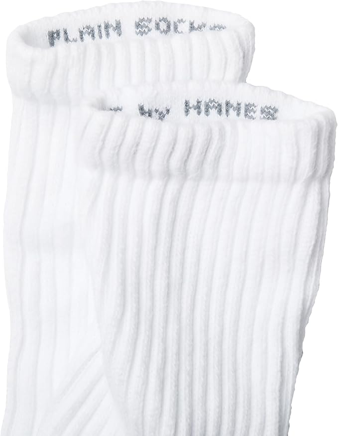 Hanes Unisex Plain White Socks Pack or Plain Black Socks Pack, Men's, Women's & Teen Sizes, Crew and Ankle 6-Packs