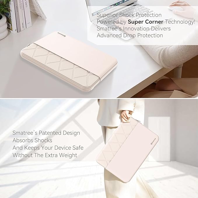 Smatree Laptop Sleeve for 16 inch Lenovo Yoga 7i/7 Gen 8,Yoga 7i/7 2 in 1,ThinkPad X1 Extreme Gen 5/4,Legion Slim 7 Gen 7, Lenovo Laptop Case with Pocket, YKK Zipper, Shockproof Design, White (E613W)
