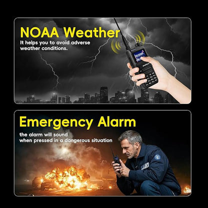 Baofeng Radio Ham Radio Handheld UV-26 10W Long Range Rechargeable NOAA Weather Two Way Radio Walkie Talkie with 18.8-inch High Gain Tactical Antenna for Survival Gear Hunting Camping, 2 Pack