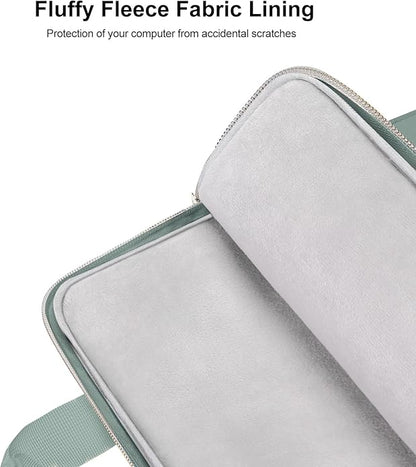 MOSISO Vertical Laptop Shoulder Bag,Computer Bag,Rhombus Quilted Messenger Bag with Front Pocket&Handle&Belt