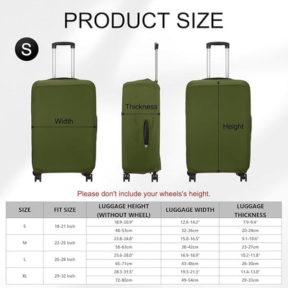 uxcell Travel Luggage Cover, Washable Suitcase Covers for Luggage Anti-scratch Suitcase Protector Elastic Baggage Protective, Fits 18-21 Inch Suit Case, Army Green
