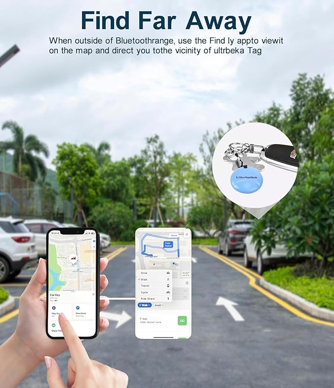 Air Tag-4 Pack Bluetooth Item Finder for iPhone – MFi Certified Smart Tracker Compatible with Apple Find My, Replaceable Battery, IP67 Waterproof Key Finder for Keys, Wallet, Luggage