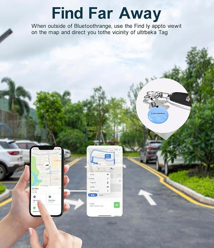 Air Tag-4 Pack Bluetooth Item Finder for iPhone – MFi Certified Smart Tracker Compatible with Apple Find My, Replaceable Battery, IP67 Waterproof Key Finder for Keys, Wallet, Luggage