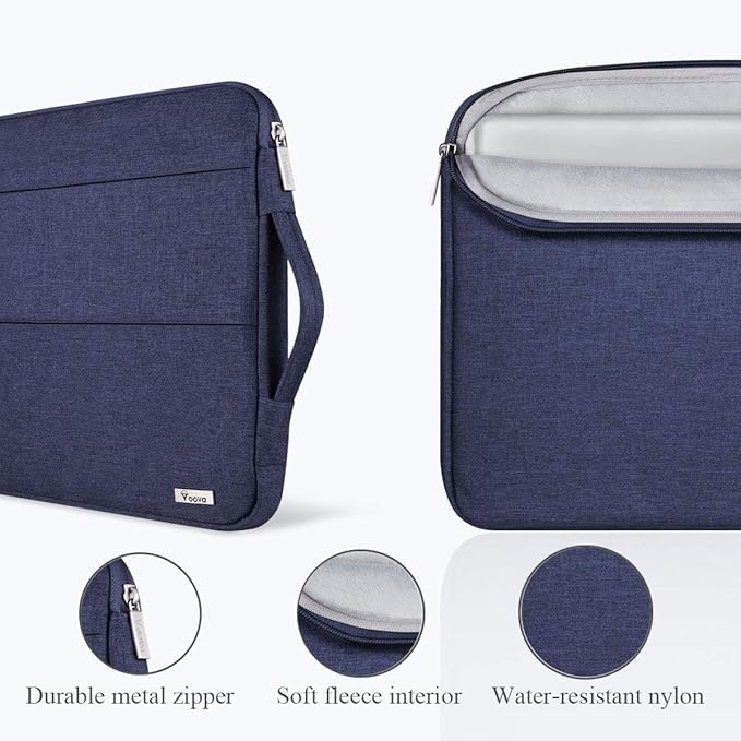 Voova 14 15 Inch Laptop Sleeve Case, Waterproof Computer Bag Cover Compatible with MacBook Air 15 M2/M3/M4 2022-2025, MacBook Pro 15, Hp chromebook 14, 14-15” Dell Lenovo Acer Asus, Blue
