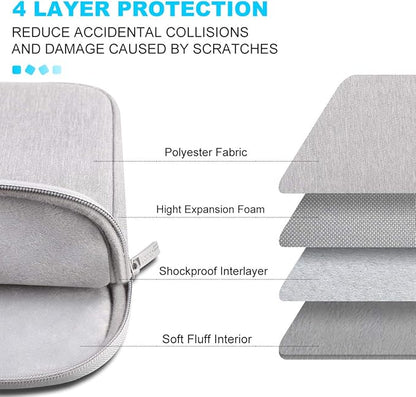 Lacdo 15-15.6 Inch Laptop Sleeve Case for Acer HP Lenovo Dell ASUS Laptop, Acer Aspire 15, HP Pavilion/Envy 15, Dell Inspiron/Latitude 15, Lenovo IdeaPad 15, ASUS ZenBook 15 Computer Bag, Gray