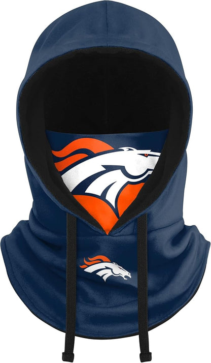 NFL Team Logo Team Color Drawstring Winter Cap Hooded Gaiter Balaclava Face Cover