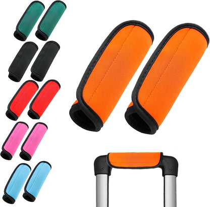 Pack of 6 Luggage Handle Wraps, Soft Travel Bag Handle Cover, Padded Handle Grip, Suitcase Tags Identifiers for Travel Accessories