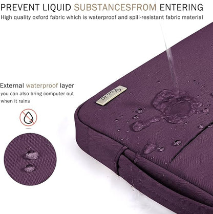 Voova 15.6 16 Inch Laptop Sleeve Case Compatible with MacBook Pro 16 M1/M2/M3/M4 Max 2019-2025, 15.6-16” Hp Lenovo Acer Asus, Waterproof Slim Computer Bag Cover with Handle, Dark Purple