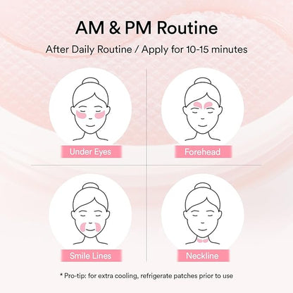 Abib PDRN Retinal Eye Patch, Hydrogel Masks for Dark Circles, Puffiness, Fine Lines, 60 Patches, 84g, with Niacinamide, K-Beauty Skincare