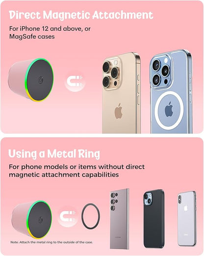Bluetooth Speaker Stocking Stuffers for Teens: White Elephant Gifts for Adults Men Women, Loud Sound Portable Speaker with Color Light Phone Stand, Christmas Birthday for Boy Girls Trendy Stuff Gadget