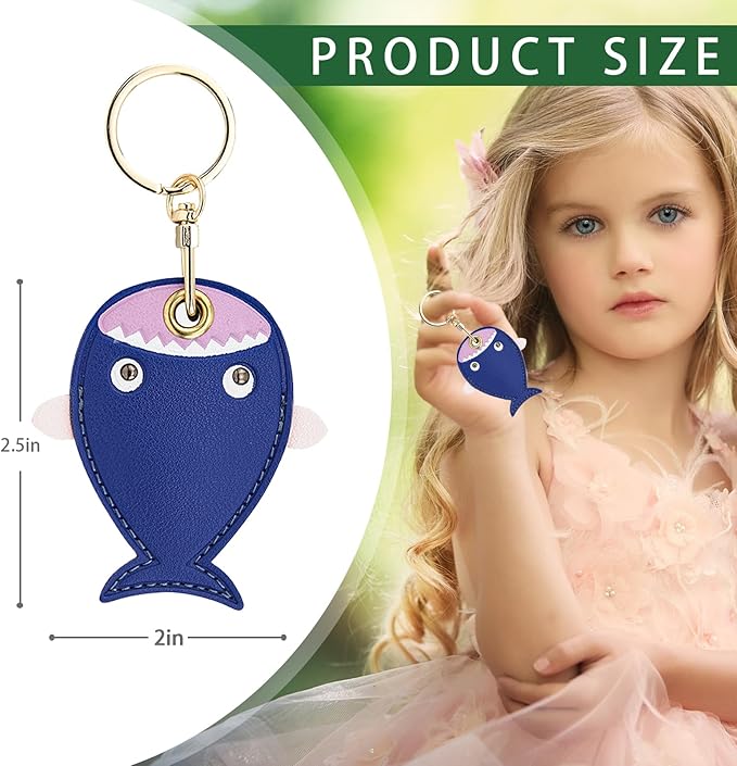 Leather Keychain Case Holder Compatible with Apple AirTag, GPS Airtag Keychain Finder Tracker with Key Ring, Anti-Scratch Protective Air Tag Cover