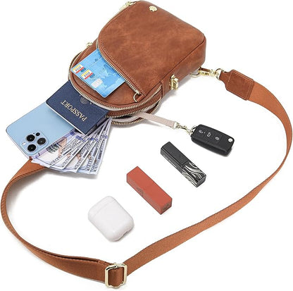 INICAT RFID Blocking Sling Bag,Anti Theft Crossbody Bags for Women,Travel Gifts Cross Body Purses Vegan Leather