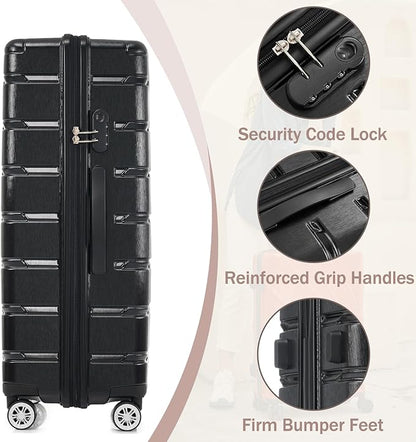 Suitcase Sets Hardshell Luggage Sets ABS Suitcase for Women 3Pc Carry On Luggage
