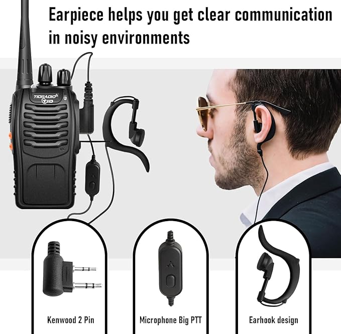 BAOFENG Radio BF-888S Walkie Talkies Long Range Rechargeable Two Way Radios with Flashlight, Type-C Charging Li-ion Battery, Frequency Copy, VOX Handsfree, for Cruise Hiking Camping Family, 20 Pack