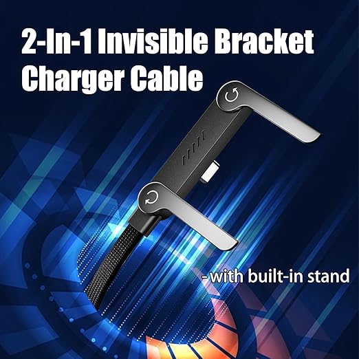 Invisible Stand Charging Cable, 2-in-1 Invisible Holder Charger Cable, 240W Fast Charging Cable with Stand, for Smartphones Tablets Laptops (Type C-Type C)