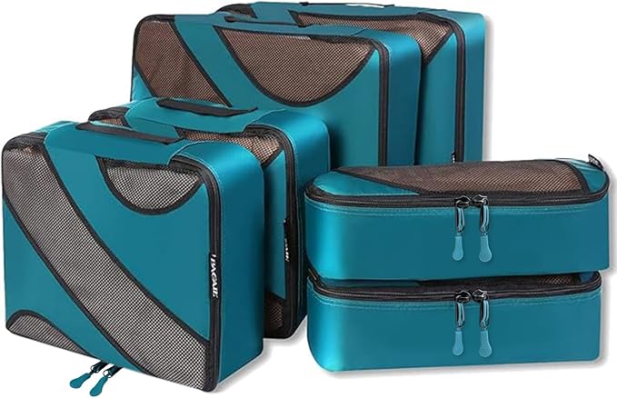 BAGAIL 6 Set Packing Cubes,Travel Luggage Packing Organizers