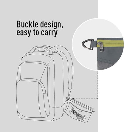 pack all Water-resistant Material Zipper Pouch, Mesh Zipper Bags for Storage, Travel, Office (Gray, Small)