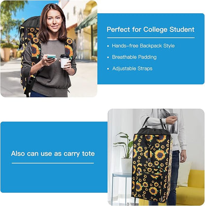 Bukere Laundry Hamper, Extra Large 2 in 1 Laundry Backpack Bag for College Students Dorm Essentials, Adjustable Shoulder Straps, Freestanding Laundry Basket for Apartment, Laundromat, Travel