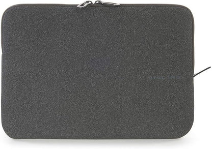 TUCANO Melange Neoprene Sleeve Compatible with MacBook Air/Pro 13" Laptop 12", 4mm Thick, Anti-Slip, Anti-Scratch - Black