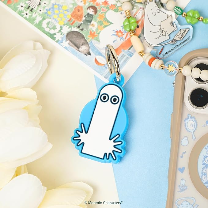 iFace Moomin Character Figure Case [Compatible with Apple AirTag] – Silicone Protective Keychain Cover [Carabiner Clip Included] – Hattifattener