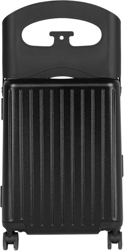 smilesun 20" Carry On Luggage with Seat For Kids & Adults，Hardside Ride On Suitcase with 360°Spinner and TSA Lock For Travel(Black, 20-in)
