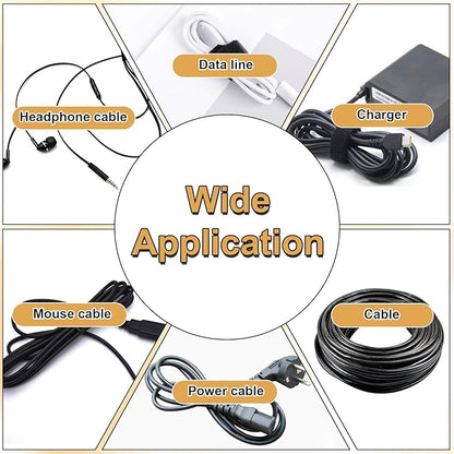 Reusable Cable Ties 8 In 100 Pack Heavy Duty Black Cord Organization Straps Adjustable & Releasable Hook and Loop for Indoor/Outdoor Wire Management