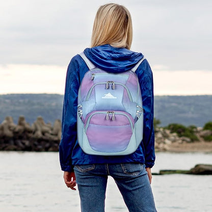 High Sierra Swoop Backpack with Laptop Pocket + Tablet Sleeve, Fits most 17” Laptops, 30L, Purple Blue